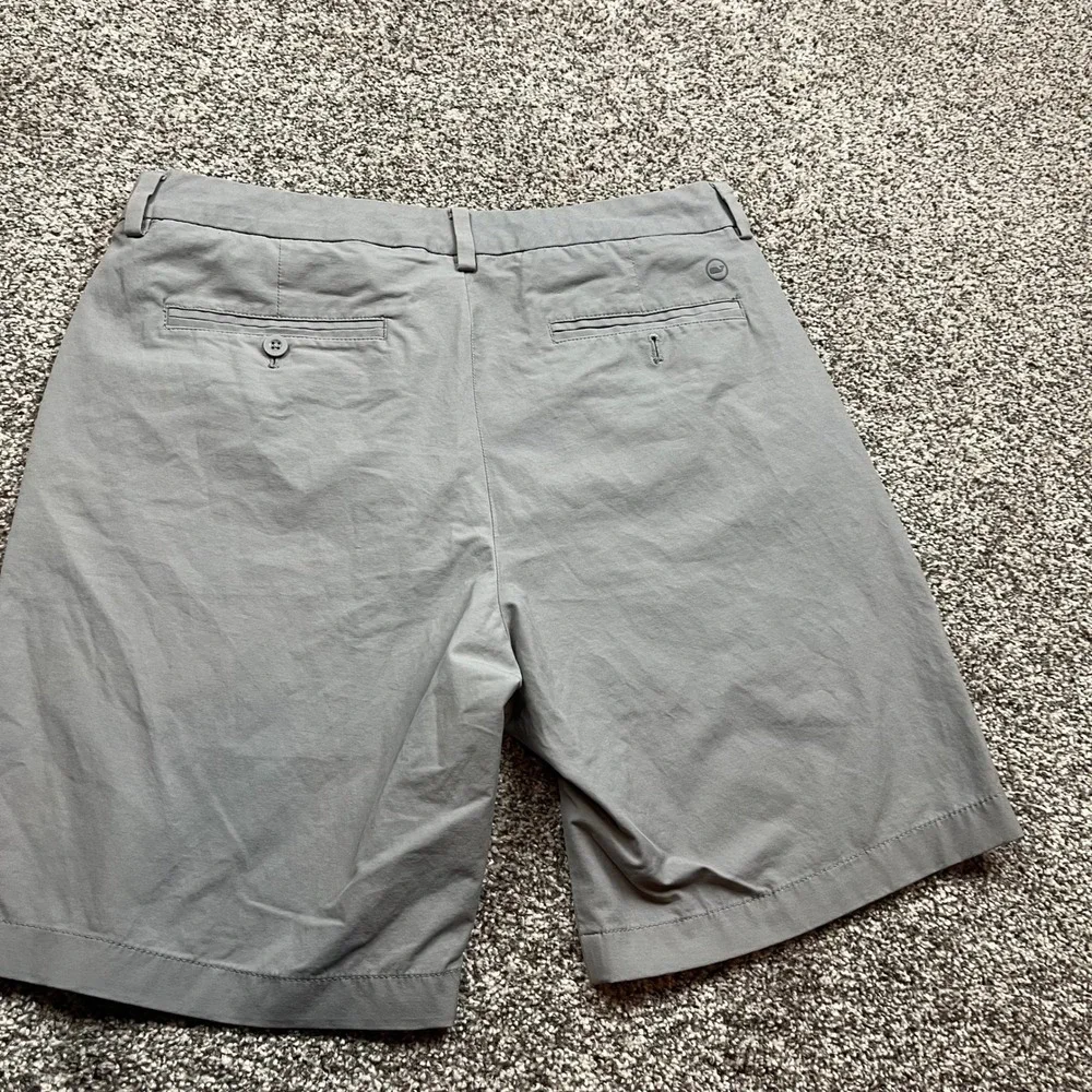 Vineyard Vines Jim Nantz Golf Shorts Mens 32 Gray Stretch Flat Front Performance